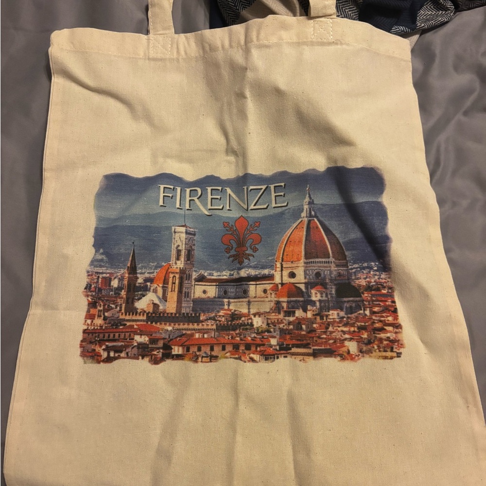 Firenze Canvas Tote Bag - Cream